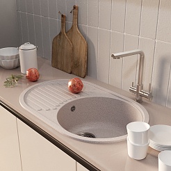 Mixline Мойка кухонная ML-GM16 песочная – фотография-4