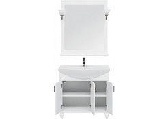 Aquanet Тумба с раковиной Валенса NEW 85 белый – фотография-5