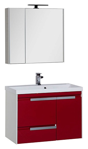 Aquanet Мебель для ванной "Тиволи 80" бордо – фото-1