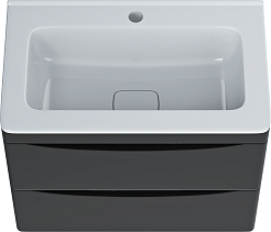 Vivon Тумба под раковину Ostin 60 подвесная черная матовая – фотография-7