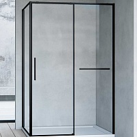 Vincea Душевой уголок Slim Soft 120x90 VSR-1SS9012CLB профиль черный стекло прозрачное