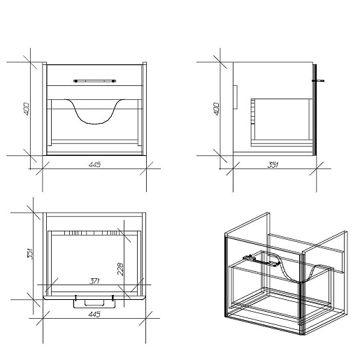 Alvaro Banos Мебель для ванной Valencia Mini 50, зеркало Viento – картинка-7