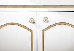 Бриклаер Тумба с раковиной Лючия 100 белый глянец/золото – фотография-2