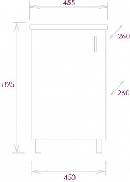 Onika Мебель для ванной Тимбер 45 L белая матовая/дуб сонома – фотография-13
