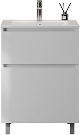 Teymi Тумба с раковиной Laina 60 белая матовая – фотография-1