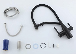 Frap Смеситель для кухни F4397-6 черный – фотография-5