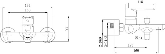 Allen Brau Смеситель для ванны Eclipse 2.0 5.E1A03-31 черный матовый – фотография-2