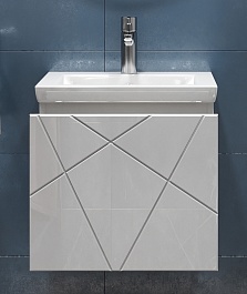 Vigo Тумба под раковину Geometry 500-0-1 подвесная белая – фотография-3