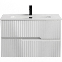 Cezares Тумба под раковину Duet-N 90 подвесная Bianco Lucido – фотография-2