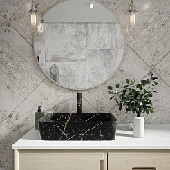 Teymi Раковина накладная Helmi 50 T50295 черный мрамор – фотография-8