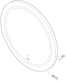 Am.Pm Зеркало X-Joy 65 круглое с подсветкой M85AMOX0651WG – фотография-10