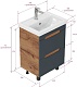 Onika Мебель для ванной Айленд 50 графит/дуб крафт – картинка-32