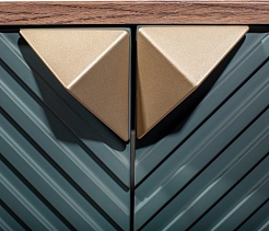 Runo Тумба с раковиной Андорра 85 Nuovo подвесная зеленый графит/дуб коньячный – фотография-5