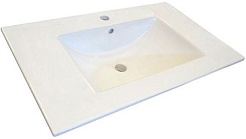 Comforty Тумба с раковиной Женева 75 подвесная дуб белый – фотография-3