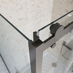 BelBagno Душевой уголок Marino MARINO-2-AH-1-130/100-C-GM 130x100 профиль оружейная сталь стекло прозрачное – фотография-7