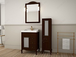 ASB-Woodline Зеркало для ванной Флоренция Квадро 60 бук тироль, массив ясеня – фотография-4