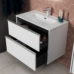 Aquanet Тумба с раковиной Вита 70 Flat подвесная белая матовая – фотография-6