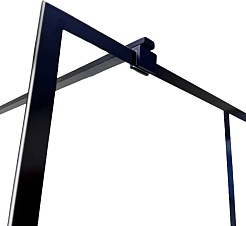 Ceruttispa Душевое ограждение Muza T80 профиль черный стекло прозрачное с рисунком – фотография-7