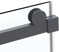 Vincea Душевой уголок Como Soft 120x100 VSR-1CS1012CLGM профиль вороненая сталь стекло прозрачное – фотография-8