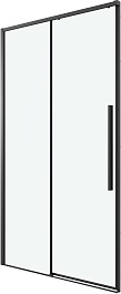 Grossman Душевая дверь в нишу Galaxy 110x195 профиль черный матовый стекло прозрачное – фотография-2