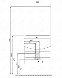 Акватон Мебель для ванной Ария 80 М черная – фотография-2
