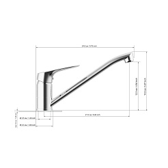 Tokito Смеситель для кухни TAKASE хром TOK-TAK-1012 – фотография-4