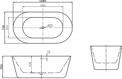 BelBagno Акриловая ванна BB306-1485 149x79 – фотография-5