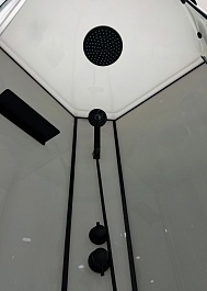 Royal Bath Душевая кабина FATO RB 90CK-TG-BL 90x90 стекло прозрачное профиль черный матовый – фотография-3