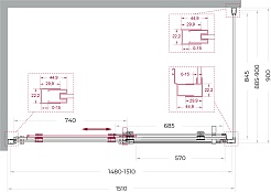 BelBagno Душевой уголок Marino MARINO-2-AH-1-150/90-C-Cr 150x90 профиль хром стекло прозрачное – фотография-10