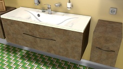 Какса-а Тумба с раковиной Редиссон 120 золото – фотография-3