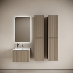 Sancos Тумба с раковиной Code 60 серо-бежевая раковина Sabo 60 CN13001 – фотография-4