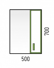Corozo Зеркало-шкаф Спектр 50 зеленое – фотография-3