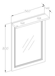 Opadiris Зеркало для ванной Клио 56 орех антикварный – фотография-3