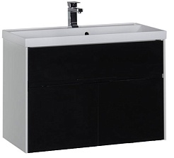 Aquanet Тумба с раковиной "Латина 90" черная (179931) – фотография-1