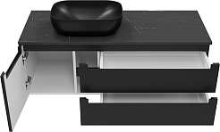 Brevita Тумба под раковину Cargo 120 подвесная черная матовая – фотография-3