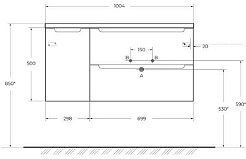 BelBagno Тумба под раковину Etna 100 R подвесная Bianco Lucido – фотография-15