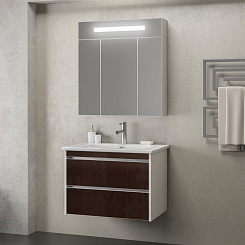  Зеркало-шкаф для ванной Фреш 80 белый – фотография-3