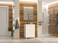 Misty Тумба с раковиной Софт 60 белая – фотография-6