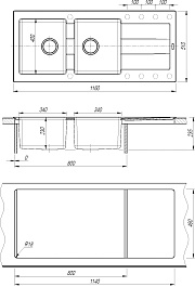 Florentina Мойка кухонная Комби 1160 грей – фотография-2