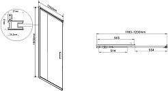 Vincea Душевой уголок Garda 120x100 VSS-1G1012CLB профиль черный стекло прозрачное – фотография-5
