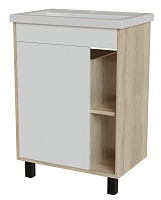 Mixline Тумба под раковину Милтон 60 дуб сонома/белый