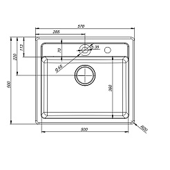 Iddis Мойка гранитная Vane G V03P571i87 песок – фотография-2