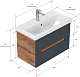 Onika Тумба под раковину Айленд 70 подвесная графит/дуб крафт – картинка-14