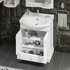 Opadiris Мебель для ванной Клио 65 белый матовый – фотография-7