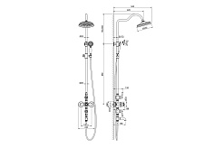 Aquatek Душевая система Классик AQ2543MB с термостатом, матовая черная – фотография-5