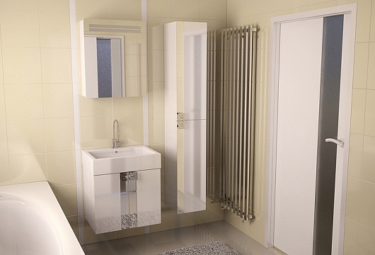  Тумба с раковиной Point 60 белая – картинка-3