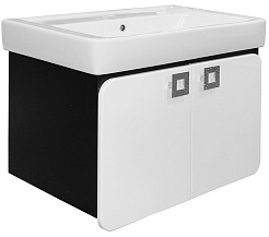Mixline Тумба под раковину Мальта 80 черная – фотография-1