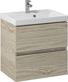 Водолей Мебель для ванной Best 60 подвесная ореховый дубослив светлый – фотография-2