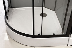 Royal Bath Душевая кабина FATO RB 90HK-TG-BL 90x90 стекло прозрачное профиль черный матовый – фотография-5
