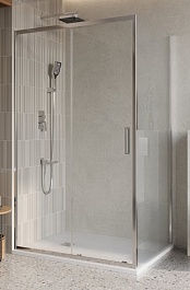 BelBagno Душевой уголок Luce 120/100 LUCE-AH-1-120/100-C-Cr профиль хром стекло прозрачное – фотография-1